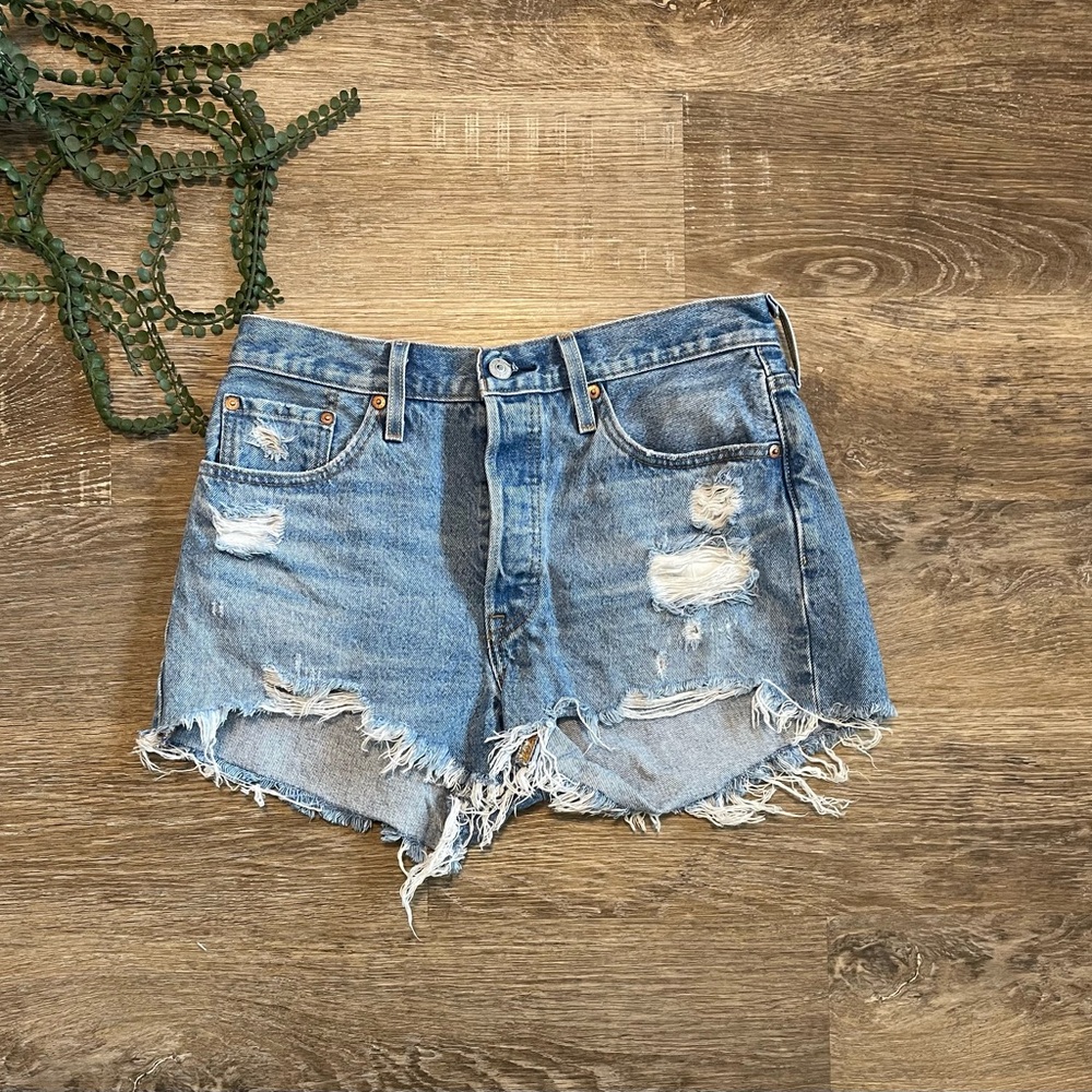 Levi’s Distressed Denim Shorts